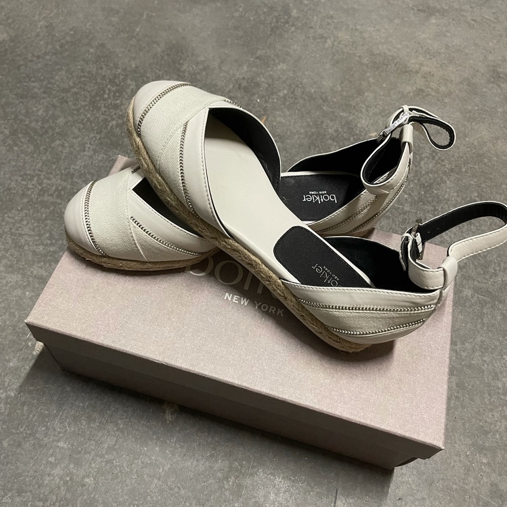 Botkier White Espadrille Ankle-Strap Flat - Picture 3 of 4